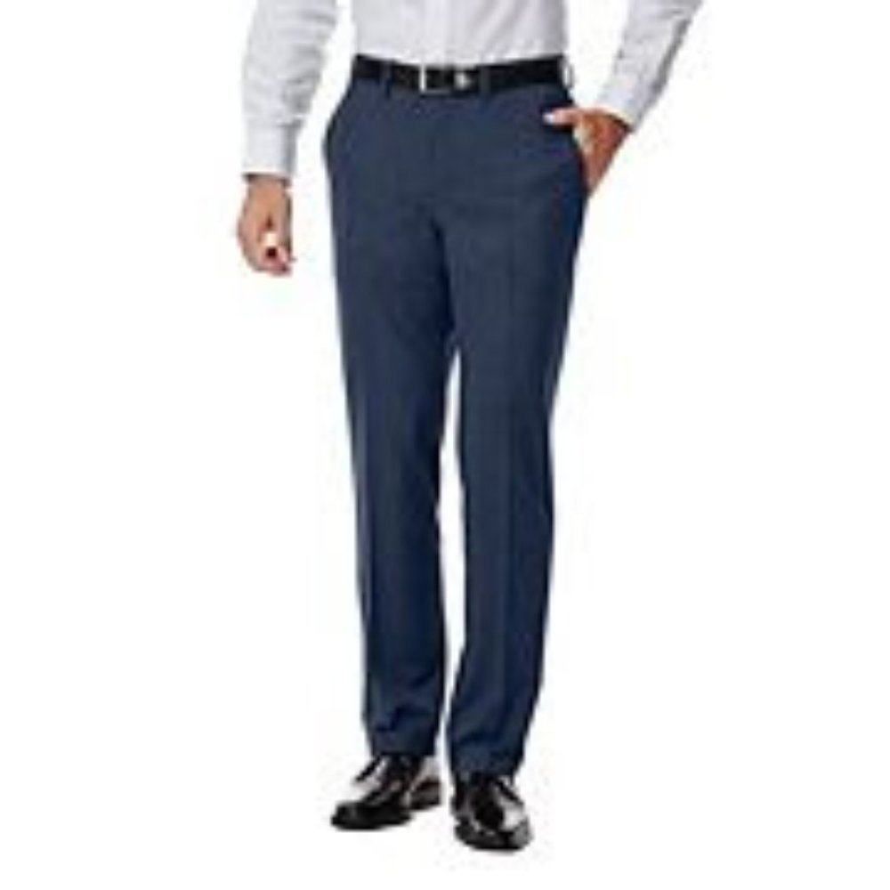 Men's J.M. Haggar Premium Slim-Fit Stretch Flat-Front Suit Pants size 36x32 Blue
